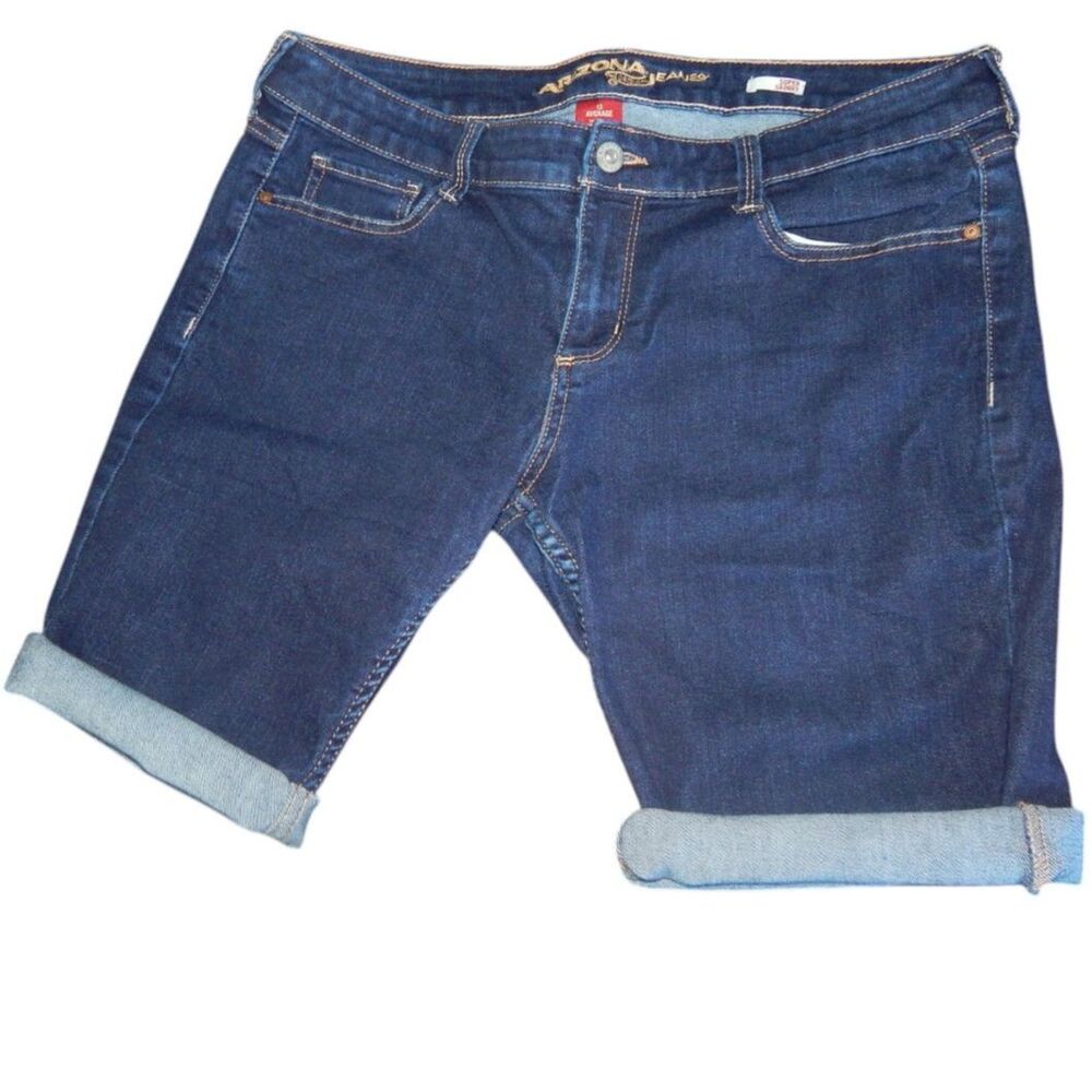 ARIZONA JEAN CO. women's junior's 13 average super skinny denim jean shorts